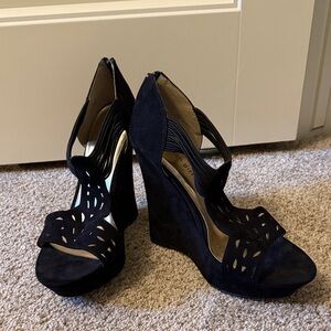 Madden Girl Black Wedge Sandals